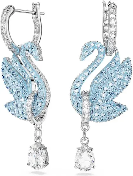 Swarovski Women's Iconic Swan Drop Earrings