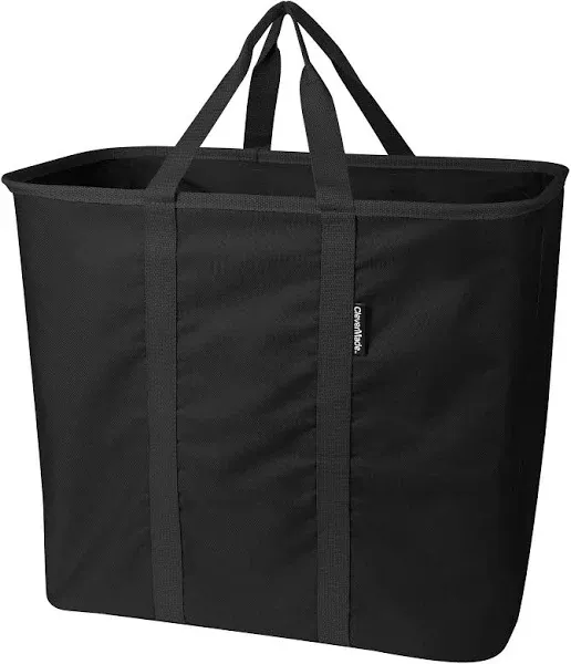 Black Collapsible Laundry Basket, Clevermade X-Large Foldable Clothes Hamper Bag