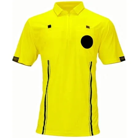 Epic Sports Men’s XL Yellow Soccer Referee Shirt, Short Sleeve Exc. Condition