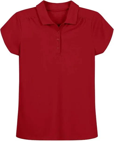 Nautica Girls' Uniform Short Sleeve Polo Shirt