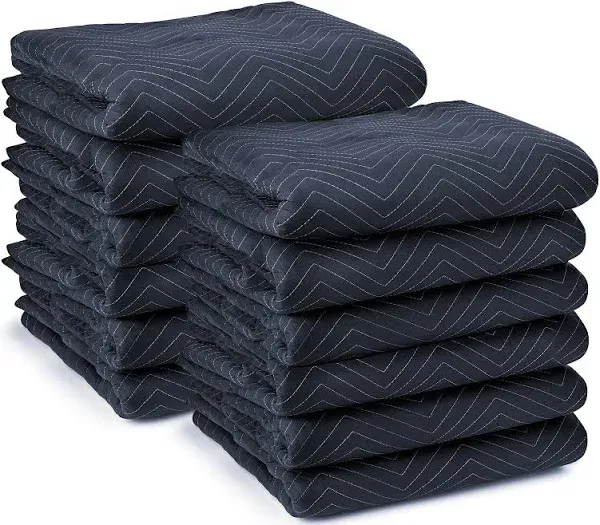 Sure-Max 12 Pack Ultra Thick Pro Moving & Packing Blankets