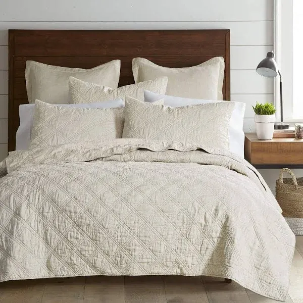 Washed Linen Navy Full/Queen Quilt - Levtex Home