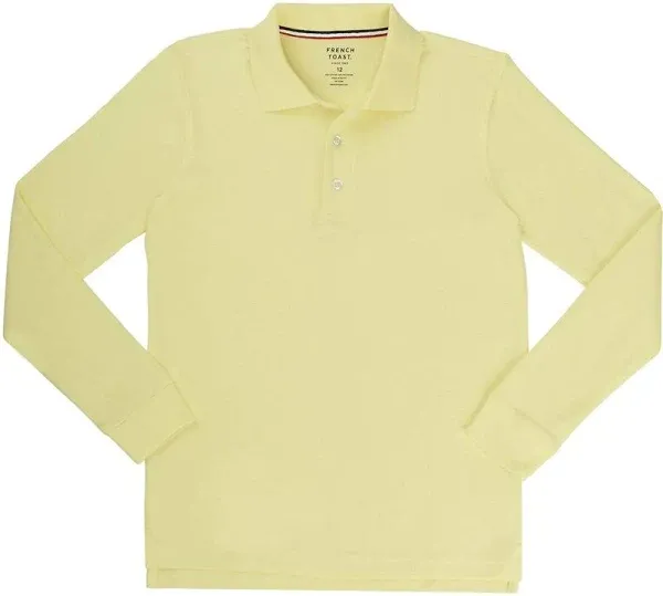 French Toast Boys Long Sleeve Pique Polo Shirt