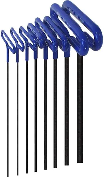 53198 Cushion Grip Hex T-Key allen wrench - 8pc set SAE Inch Sizes 3/32-1/4 (