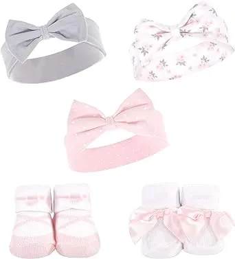 Hudson Baby baby-girls Headband and Socks Set