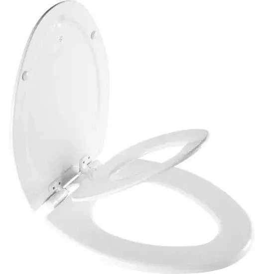 Mayfair by Bemis 1888SLOW 000 NextStep2 Elongated Slow Close Toilet Seat with Built-in Potty Training Seat