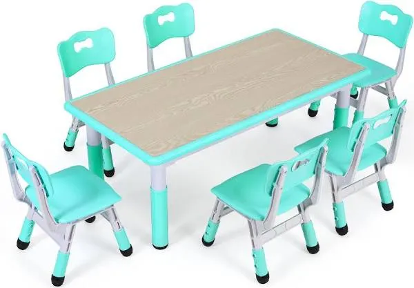 Kids Table and 6 Chairs Set