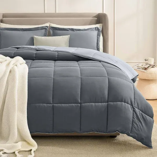 California King Comforter - Grey Lightweight | adamsbargainshop.com