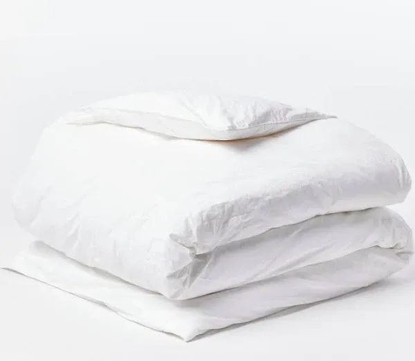 Coyuchi Organic Crinkled Percale Duvet Cover