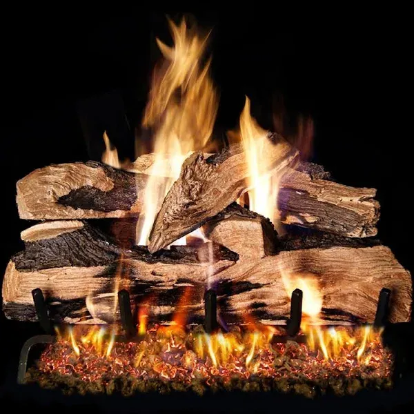 Real Fyre Split Oak Designer Plus Vented Gas Log Set