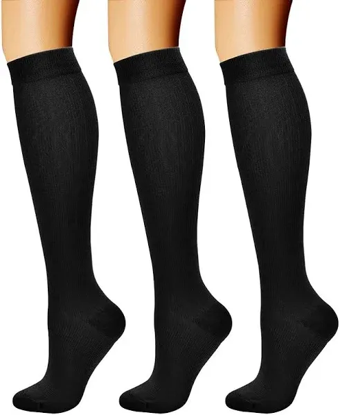 CHARMKING Compression Socks for Women & Men Circulation 15-20 mmHg is Best Athletic for Running