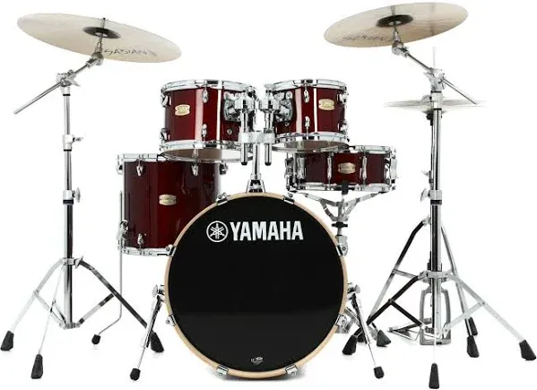 Stage Custom Birch, 5 Piece Shell Kit with 20&#034; Bass Drum Cranberry Red