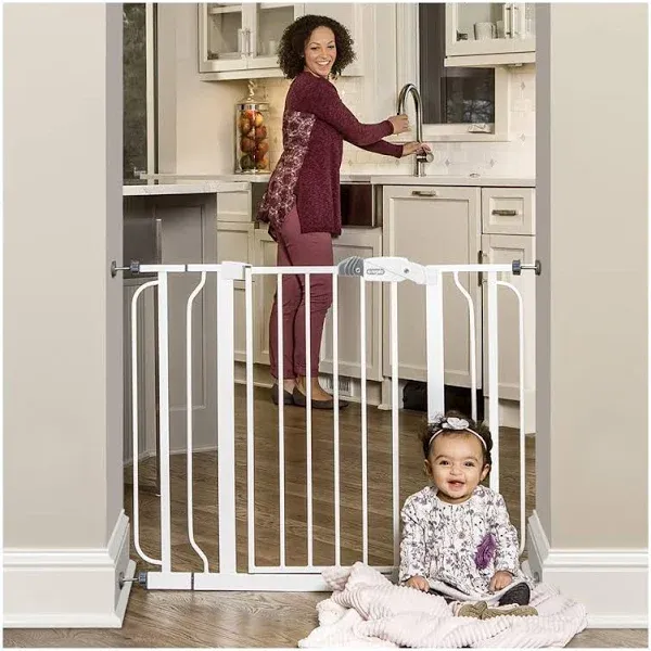 Regalo Easy Step Extra Wide Walk Through Gate - White