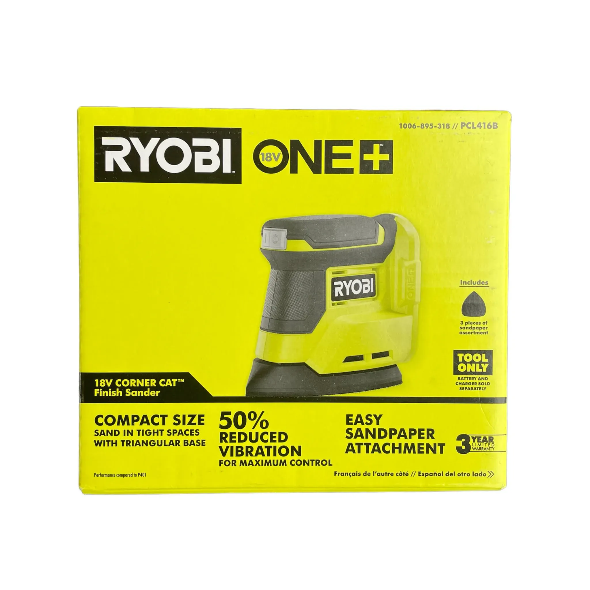 Ryobi 18V Corner Cat Finish Sander