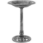 VIVOHOME Garden Bird Bath 28 inch, Gray