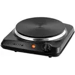 Ovente 7" Electric Cast-Iron Burner - Black