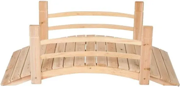 Shine Company 4 ft. Cedar Garden Bridge - Natural