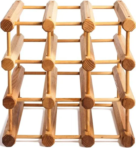 J.K. Adams 40 Bottle Stackable Wood Wine Rack with Natural Pins