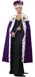 Brand New Royal Cape &amp; Crown Adult Costume Kit (Purple)