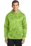 Sport-Tek ST240 Sport-Wick CamoHex Fleece Hooded Pullover - Lime Shock