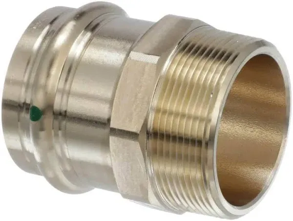 VIEGA 79245 Propress Zero Lead Bronze Adapter with Male 1" x 1" P x Male NPT (2-Pack)