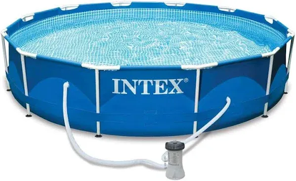 Intex 12' x 30" Metal Frame Above Ground Pool with Filter Pump