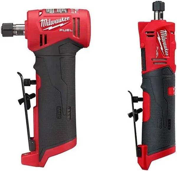 Milwaukee M12 FUEL 12V Lithium-Ion Brushless Cordless 1/4 in. Right Angle Straight Die Grinder Kit