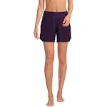 Lands' End Women's 5" Board Shorts with Panty - 6 - Black