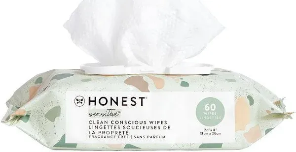 Honest Wipes, Plant-Based, Gentle + Durable - 36 wipes