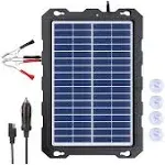 POWOXI Upgraded 7.5W Solar Battery Trickle Charger Maintainer