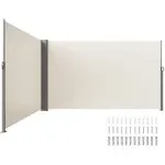 63 in. x 236 in. Retractable Rust-Proof Patio Sunshine Screen Privacy Divider