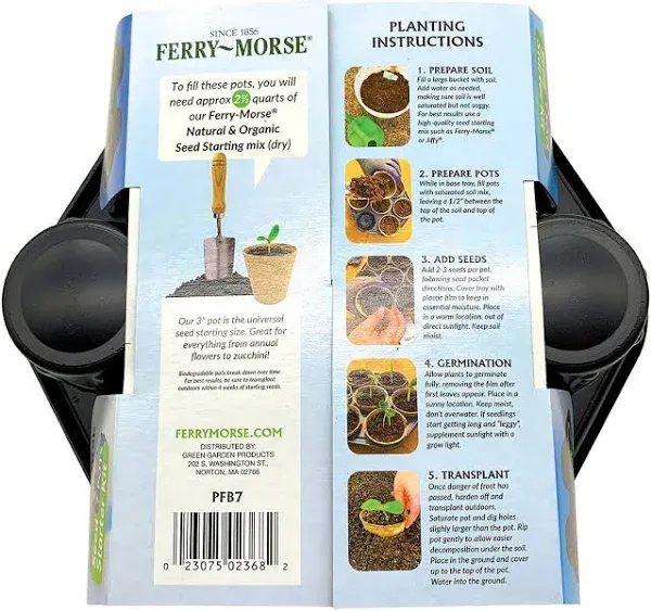 NK Lawn & Garden PFB7 7 Pot Seed Starter Tray, Brown