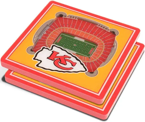 YouTheFan NFL Kansas City Chiefs 3D StadiumView Coasters - Arrowhead Stadium