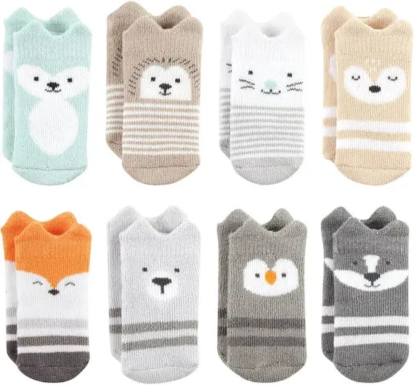 Hudson Baby Baby Girls' Cotton Rich Newborn and Terry Socks