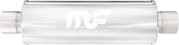 MAGNAFLOW Performance 4&#034; Round Straight Muffler Stainless 2.5&#034; In/Out 14&#034; Body