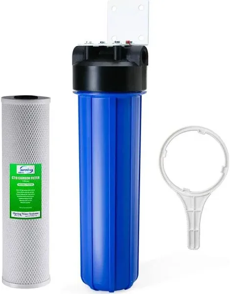 ISPRING Whole House Water Filtration System 1-Stage w/ 20&#034; Carbon Block Threaded