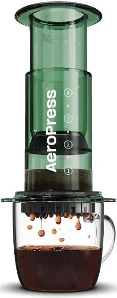 Aeropress Clear Coffee Maker Clear Green