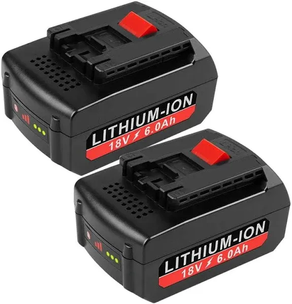 [2Pack] 18V 6.0 Ah! HIGH-Output Battery for Bosch 18V Battery Lithium BAT609 BAT609G BAT610G BAT611 BAT612 BAT618 BAT618G BAT619 BAT619G BAT622 BAT620