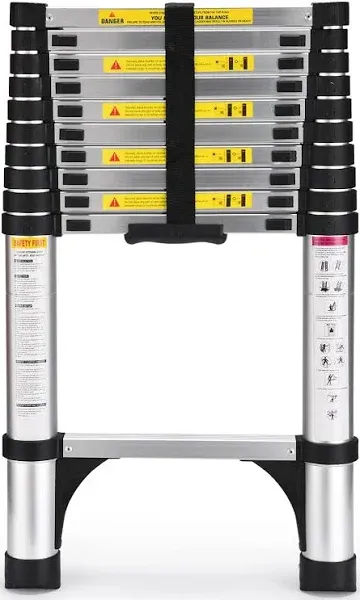 SocTone 10.5 FT Aluminum Lightweight Extension Ladder