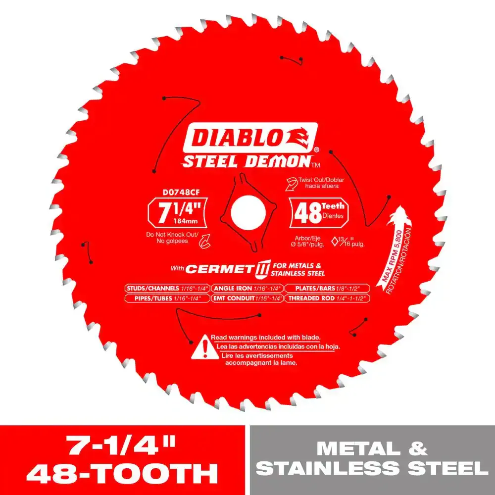 Diablo Steel Demon 7 in. D X 20 mm Cermet Metal Saw Blade 48 teeth 1 pk