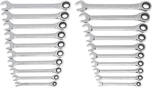 GearWrench Combination Ratcheting Wrench Set pcs:20 35720