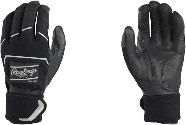 Rawlings Workhorse Compression Strap Batting Gloves, Adult & Youth Sizes