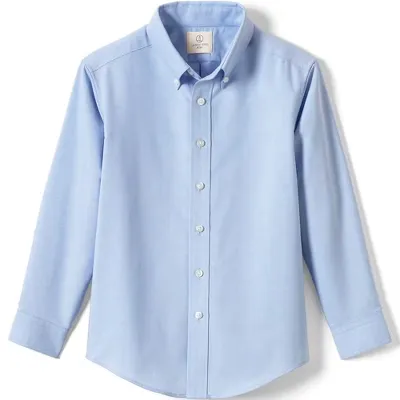 Lands' End School Uniform Kids Long Sleeve Oxford Dress Shirt