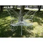 Hi-Line Gift Ltd. Butterfly Metal Garden Chair; White