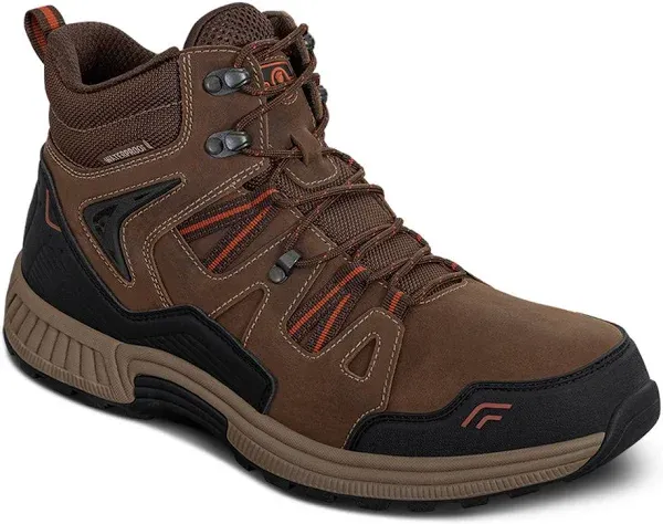 Orthofeet Men's Orthopedic Leather Ridgewood Waterproof Boots