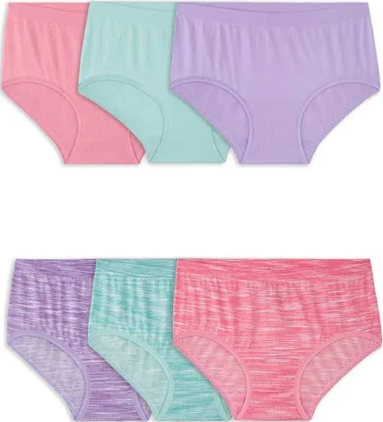 Fruit of the Loom Girls' 6-Pack Seamless Briefs