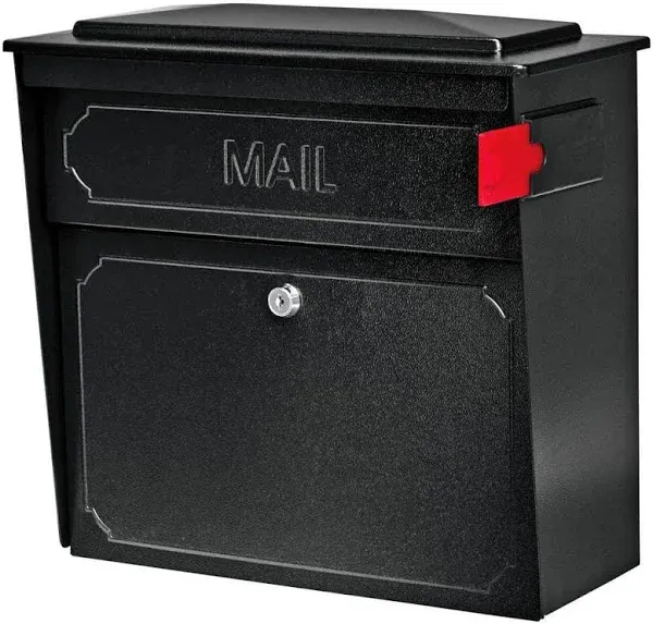 Mail Boss Townhouse Wall Mount Locking Mailbox Black