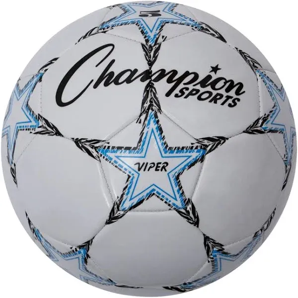 Champion Sports Viper Soccer Ball Size 5 - White