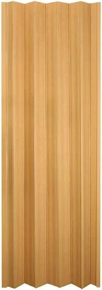 Via 36 in. x 80 in. Oak Vinyl Accordion Door with Hardware