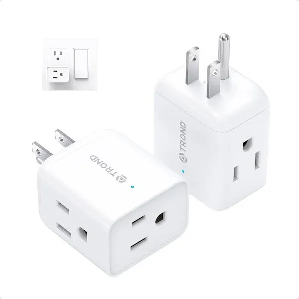 Etokfoks 3AC Multi Plug Electrical Splitter Outlet Extender 2-Pack